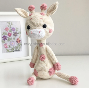 Gran oferta <span class=keywords><strong>Amigurumi</strong></span> personalizado Adorable hecho a mano novedad tejido de ganchillo <span class=keywords><strong>jirafa</strong></span> para niños manualidades regalo - Product Image 3