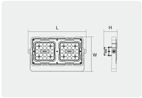 Projecteur LED extérieur pour stade, 180LM/W, module LED IP66, luminosité élevée et tension d'entrée AC100-240V, vente directe usine