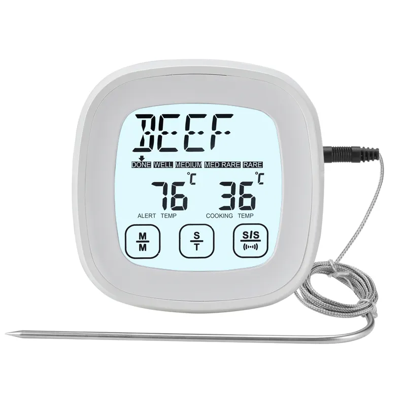Tampilan digital suhu makanan, pengukur suhu air untuk dapur rumah tangga, pengukur suhu air dan memanggang