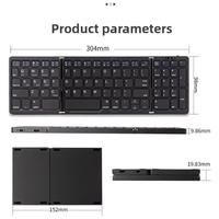 Keyboard Gaming Nirkabel Lipat Mini Portabel untuk Laptop iPad Generasi ke-9