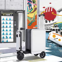 Valise électrique Bluetooth FENGJIU avec scooter intégré, recharge USB, style sportif, pour embarquement en avion