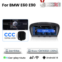 Autoradio Android sans fil Navifly MNX 8,8 pouces avec écran tactile pour BMW E60, compatible ADAS et DVR