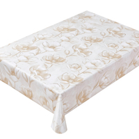 Nappe de table PVC de luxe à motif floral nordique, taille et couleur personnalisables, imperméable, anti-taches, serviette de thé multi-usage, décoration pour fêtes intérieures