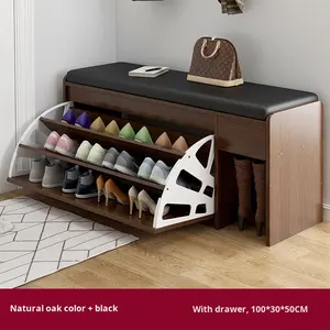 <span class=keywords><strong>Banc</strong></span> moderne de magasin de chaussures pouf <span class=keywords><strong>d</strong></span>'<span class=keywords><strong>entrée</strong></span> en cuir PU avec support de rangement de chaussures et sièges <span class=keywords><strong>banc</strong></span> de tabouret à langer pour salon - Product Image 5