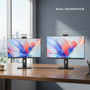 Ordinateur tout-en-un 23,8/27 pouces, écran tactile IPS LCD 4K, HDMI, caméra intégrée, noir, pour usage professionnel - Product Image 2
