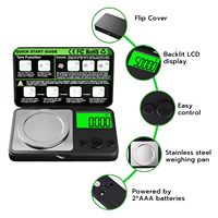Nouvelle conception d'usine avec écran LCD rétroéclairé, piles AAA, précision élevée 0,001 g, balance numérique de poche pour bijoux 50 g