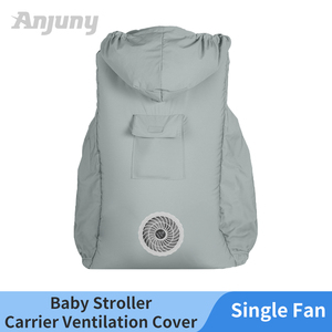 Anjuny tùy biến bé tàu sân bay thông gió Bìa Xe đẩy Bìa phổ quát, thoáng khí trẻ sơ sinh tàu sân bay mưa bìa được xây dựng trong Fan - Product Image 3