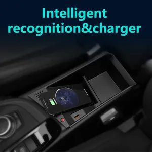 Cargador inalámbrico para coche, cargador de carga rápida móvil, caja de almacenamiento para <span class=keywords><strong>BMW</strong></span> X1 2016 2017 2018 2019 2020, accesorios para coches - Product Image 3