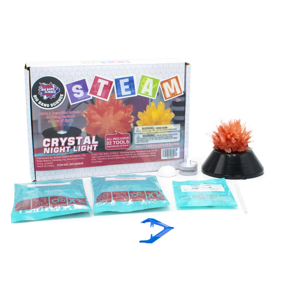 Kit de experimento científico-luz de pé cristal cultivo kit para crianças