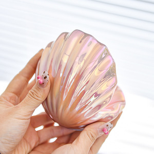 Cross-Border Simple <strong>Ceramic</strong> Shell <strong>Jewelry</strong> Storage Tray <strong>Box</strong> Geometric European Design for Desktop Room Decoration <strong>Jewelry</strong> Display - Product Image 4