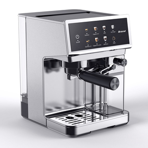 เครื่องชงกาแฟเอสเพรสโซแบบดิจิตอลหน้าจอสัมผัส 1300 วัตต์ ความจุ 1.6 ลิตร พร้อมโปรแกรมตั้งค่าได้  ช่องใส่นม 500 มล. ตัวเครื่องสแตนเลส เหมาะสำหรับใช้ในโรงแรม หน้าจอสัมผัส - Product Image 4