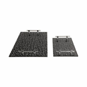 Vassoi moderni rettangolari in vetro con manici in cristallo per decorazioni centrotavola e arredamento per la casa - Product Image 3