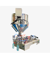 Machine de remplissage semi-automatique à pompe pneumatique pour purée de fruits, crème, chocolat, confiture avec dispositif de chauffage