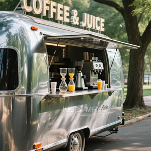 Chariot à champagne mobile 2025, concession, remorque vintage, camion de nourriture en acier inoxydable, OEM - Product Image 3