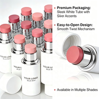 HOT Crème blush stick de luxe personnalisée, 8 couleurs, haute qualité, waterproof, marque privée, OEM