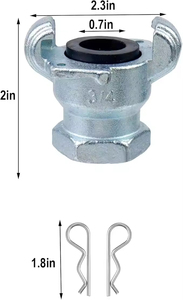 Raccord de tuyau d'air NPT, raccord universel <span class=keywords><strong>Chicago</strong></span> 3/4 pouce pour extrémité mâ<span class=keywords><strong>le</strong></span>, extrémité femelle - Product Image 4