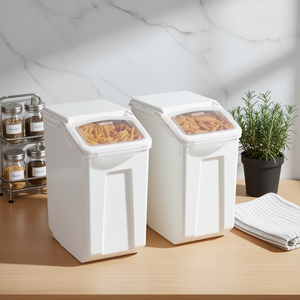 กล่องเก็บแป้งแบบสุญญากาศคู่ Vevor ขนาด 4.5 แกลลอน กล่องเก็บอาหารพลาสติกสำหรับห้องครัว ฝาปิดแบบพลิกได้ ซ้อนกันได้ ดีไซน์มินิมอล - Product Image 2