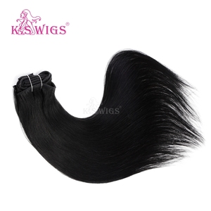 Extensions de cheveux naturels chinois Remy 100 % en gros, à clipser, cuticules alignées, double épaisseur, doux, sans perte, couleur foncée, lisses naturels. - Product Image 3