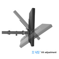Support d'écran multi-écrans réglable de 10 à 32 pouces, bras double pour moniteur, support de bureau