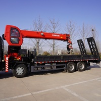 Grue montée sur camion de 20 tonnes, hauteur de levage de 25 m, moteur Weichai, pompe, boîte de vitesses, norme d'émission Euro 6, télécommande électro-hydraulique