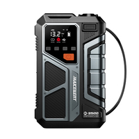 Démarreur de batterie 12V LiFePO4 12800mAh avec pompe à air 150 PSI, lumière LED et batterie chauffante 3-en-1, boîte personnalisée, vente en gros en vrac