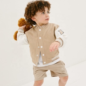 Logo personnalisé chenille broderie vêtements d'extérieur <span class=keywords><strong>veste</strong></span> unisexe enfants bébé garçon Baseball Varsity vestes - Product Image 6
