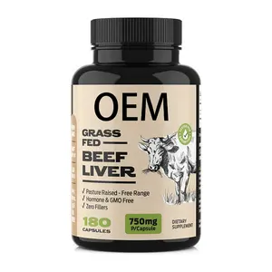 Grassfed Desiccated Beef Liver Supplement and Most Bioavailable Natural Heme Iron Grass Fed Beef Liver Capsule