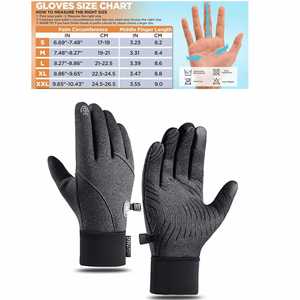 Gants chauds d'hiver pour hommes, pour le cyclisme, la course à pied, le ski, imperméables, coupe-vent, compatibles avec les écrans tactiles - Product Image 4