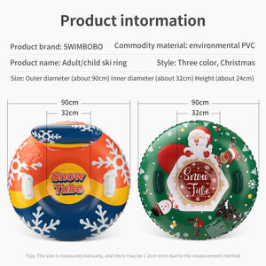Swimbobo confort prendre prise ferme noël argent adulte et enfants gonflable sport <span class=keywords><strong>ski</strong></span> anneau flotteur neige tube - Product Image 6