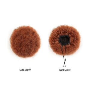 Shinein Postiche Cheveux Humains Bouclés Crépus, Extension Queue de Cheval Bouclée à Cordon de Serrage, <span class=keywords><strong>Chignon</strong></span> Afro Puff - Product Image 3