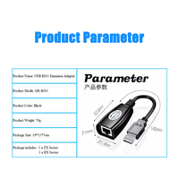 Adaptor Ekstender USB RJ45 LAN Ethernet UTP 150ft Kabel Cat5 Cat6 untuk PC Laptop Desktop Menghubungkan Printer Melalui Ekstensi Ekstender