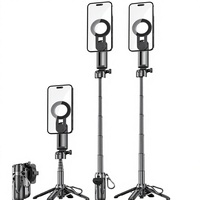 Trépied perche à selfie magnétique pliable sans fil OEM/ODM avec télécommande Bluetooth pour Vlog et diffusion en direct – Vente directe usine
