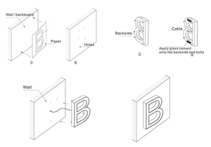 Tùy chỉnh 3D kinh doanh ký chữ chiếu sáng backlit Led kênh nhôm cho văn phòng cửa hàng trường học - Product Image 3