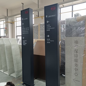 Professional Custom Free Standing Stainless Steel Outdoor Parking Pylon Sign Directional Wayfinding Signage - Product Image 2