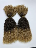 100% cheveux humains Afro crépus en vrac cheveux Ombre 27/4/27 personnaliser la couleur Super Double dessiné 4B4C Afro crépus en vrac pour tressage torsadé