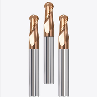 Fraise à bout sphérique à 2 cannelures en carbure de tungstène, revêtement TISIN, HRC55, 10 mm, outil de découpe pour routeur CNC