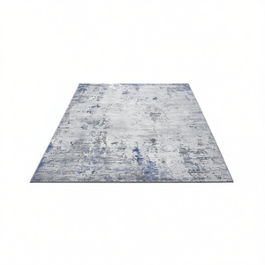 Tappeto astratto Marfi Collection 6X9 rettangolare argento blu antiscivolo, realizzato a macchina per casa, ufficio, camera da letto, soggiorno - Product Image 1