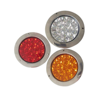 Nouvelle lampe indicatrice de feux arrière de remorque étanche jaune rouge blanc à 16 LED, 4 pouces, pour camion, frein, stop, clignotant, signal d'avertissement