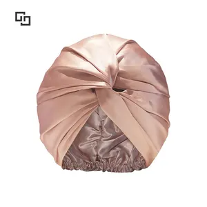 Phụ Nữ Rắn Satin Ngủ Dây Rút Ruched Lụa Tóc Bonnet