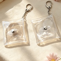 K7 PVC Exquisite Instagram Style Ultra-Lightweight Small Coin Purse Mini Bag Lipstick Cards Transparent Glittery Chain Clutch