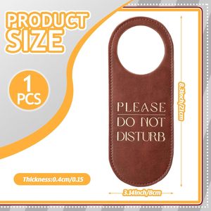 Potchen 1 Paket Gantungan Pintu Dua Sisi Tanda Jangan Diganggu untuk Kenop Pintu Hotel, Kantor, Rumah, Ruang Rapat, Pelat Pintu - Product Image 2