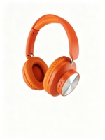 Casque sans fil supra-auriculaire stéréo d'entrée de gamme avec design texturé CD et affichage numérique