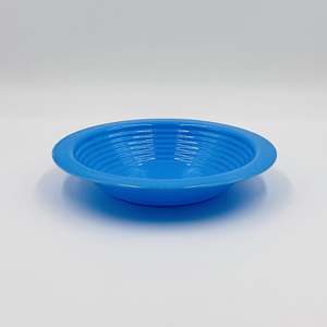 Platos Redondos de Melamina Azul Brillante de 9 Pulgadas, Platos Resistentes para Cena y Sopa para Uso Diario - Product Image 2