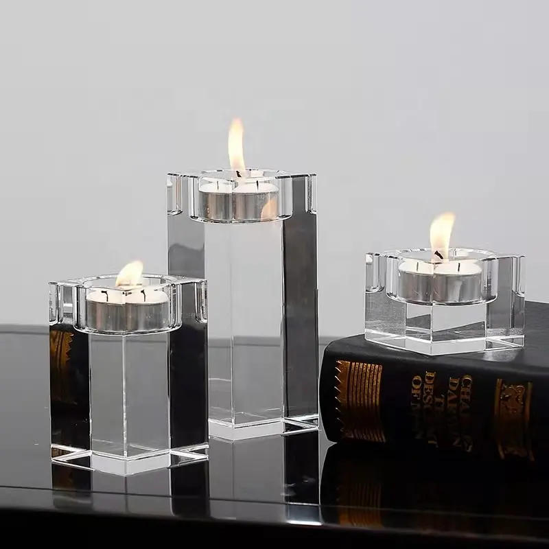 Schlussverkauf Europa K9 Kristallkerzenhalterständer Hochzeits- und Heimdekoration Kerzenständer Tisch-Hauptteile