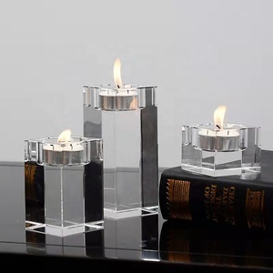 2023 Hot Sale Europe K9 Crystal Candle Holders Stand Wedding Home Decor Candlestick Table Centerpieces