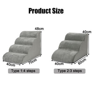 PiCiPaw hochwertige Haustier-Treppen abnehmbare und hochelastische Schwamm-Katzentreppen 3 / 4-Stufen-Hunde-Batterie für hohe Betten und Couches - Product Image 3