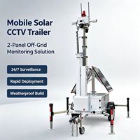 Netzunabhängiger, doppelseitiger Solar-CCTV-Turm, mobiler Solar-Überwachungsanhänger mit 4-Tage-Laufzeit, wetterfest für die öffentliche Sicherheit