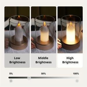 Lampe LED rechargeable sans flamme, effet bougie, pour ambiance anniversaire, mariage, Noël, église, avec capteur manuel - Product Image 5