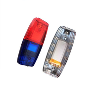 Lampe torche LED multifonctionnelle étanche rouge et bleue avec chargeur