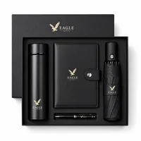 Coffret Cadeau d'Entreprise Personnalisé : Tasse Isotherme et Carnet en Cuir de Luxe, Organiseur Exécutif, Boîte Cadeau Promotionnelle pour Entreprises
